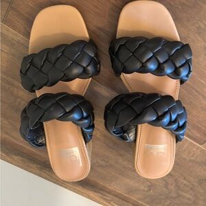 Dolce Vita Black Braided Sandals